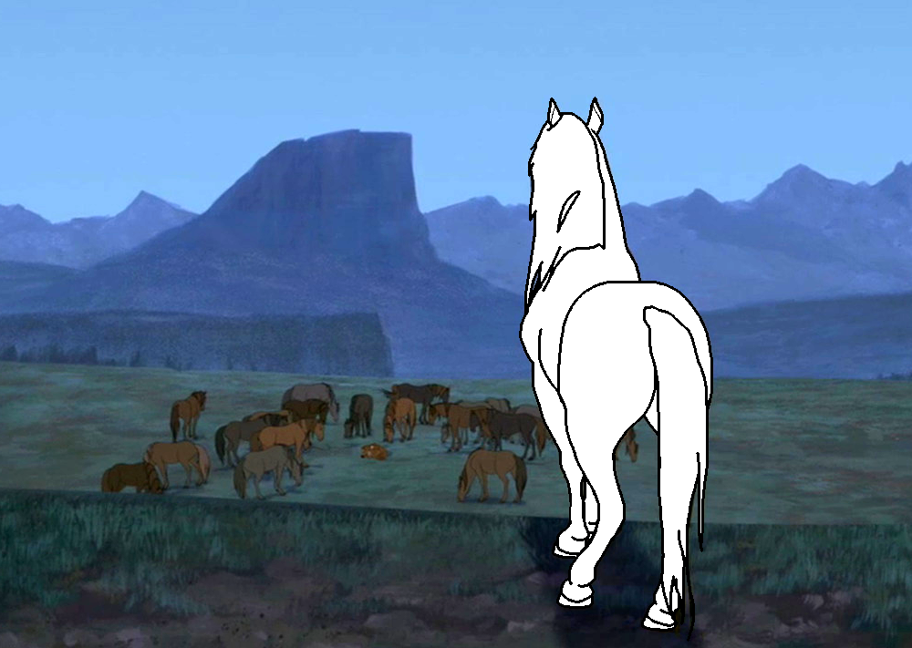 Herd stallion blank render
