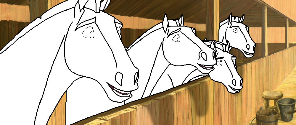 Cavalry Horses Blank Render