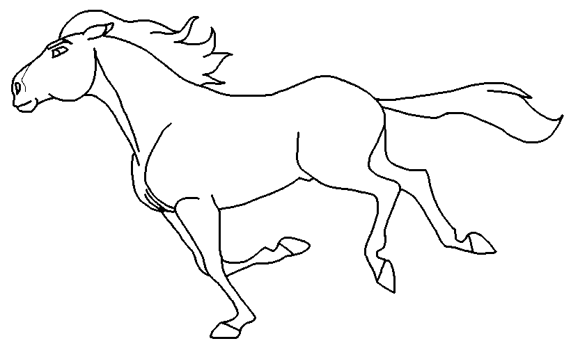 Galloping Stallion Blank Render