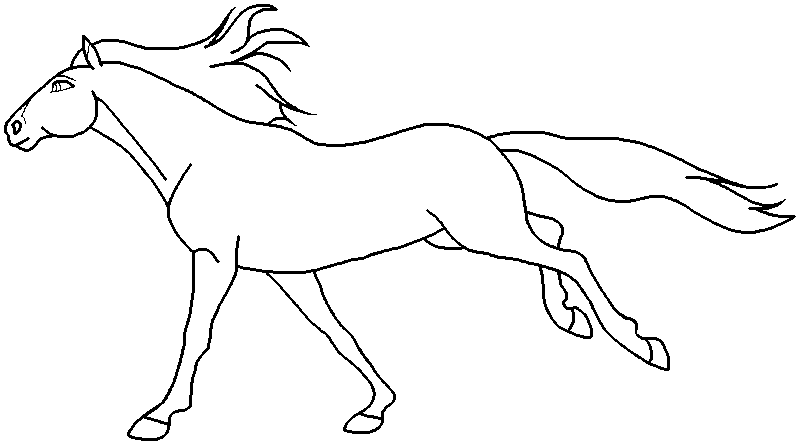 Galloping Mare Blank render