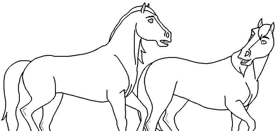 Two horse blank render
