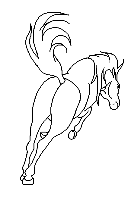Aggressive stallion Blank render