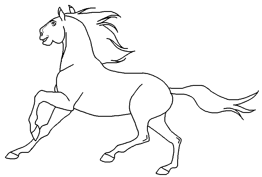 Galloping Stallion Blank render
