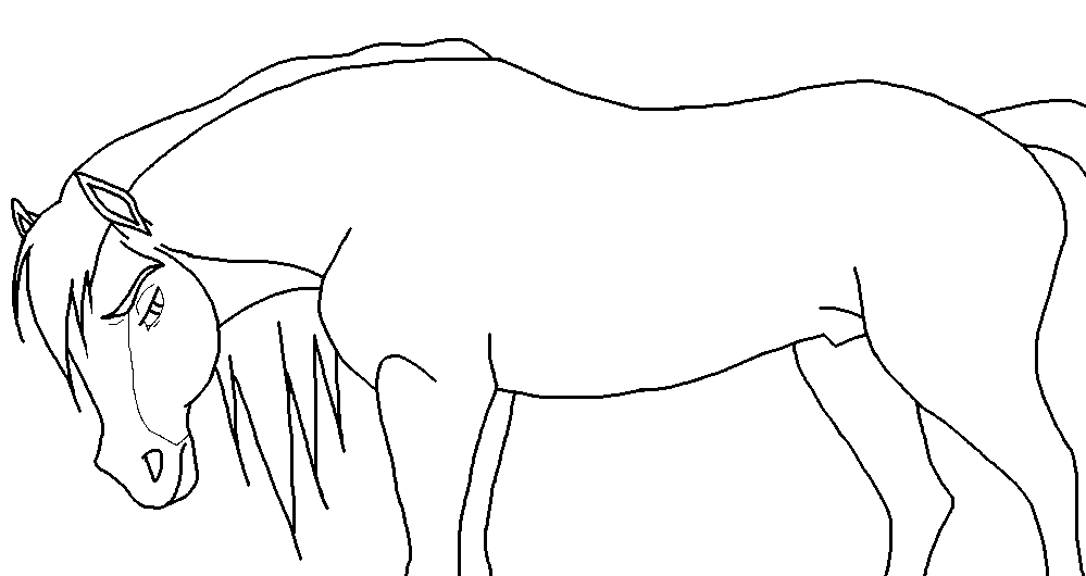 Grumpy stallion blank render