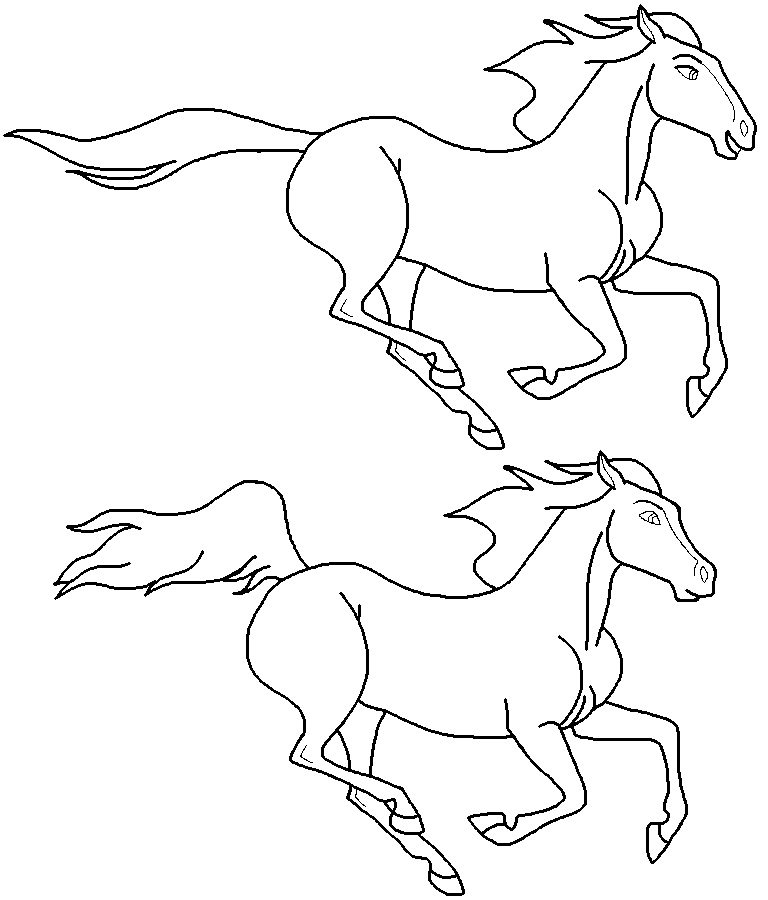 Galloping Mares Blank render