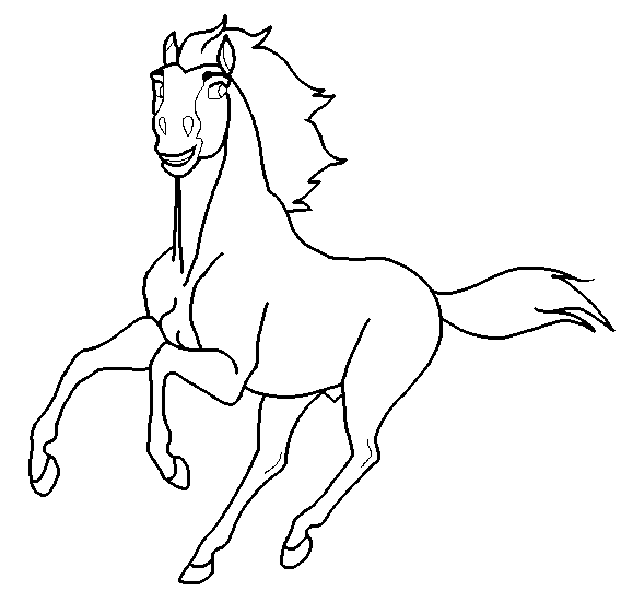 Galloping stallion blank render