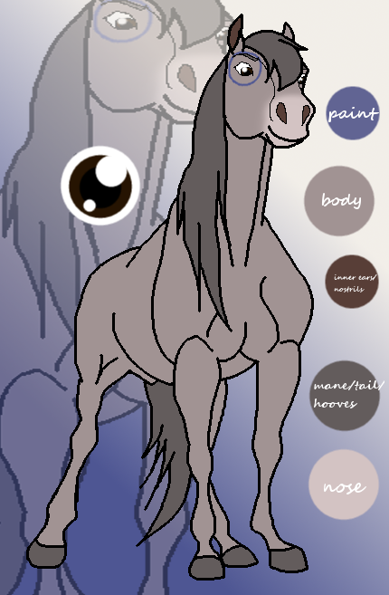 Grey Lakota Pony Reference