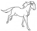 Galloping Mare blank render