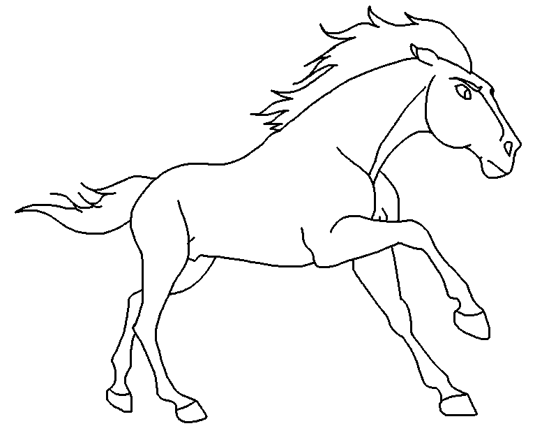 Galloping stallion blank render