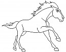 Galloping stallion blank render