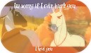 I love you