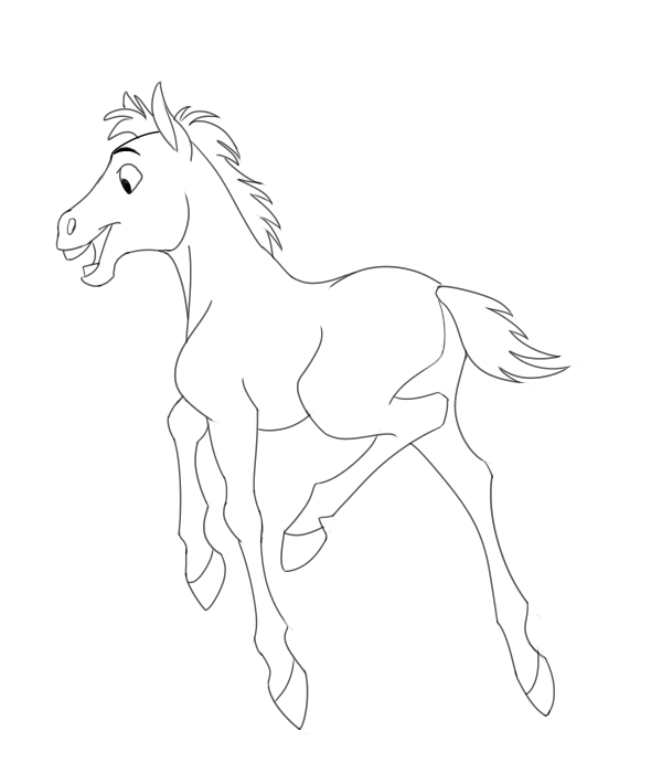 Spirit Foal lineart