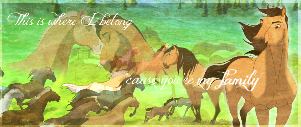 This is where I belong, 'cause you're my family...