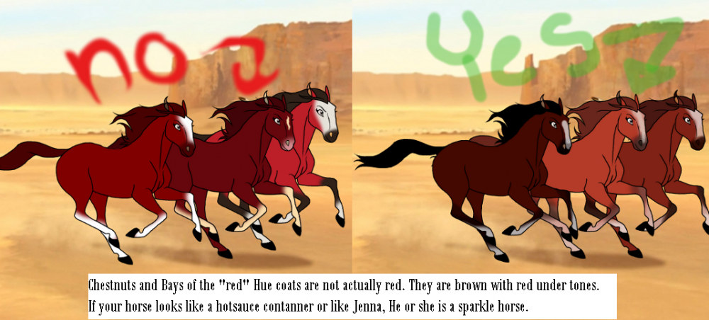 Color Tutorial : Chestnuts & bays Red Hue
