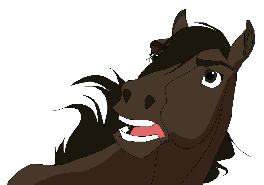 Scared Stallion lineart