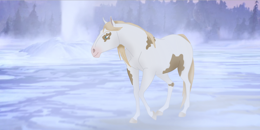 Acacia walking in the winter