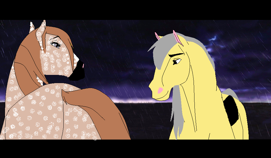 Lovers in the rain!