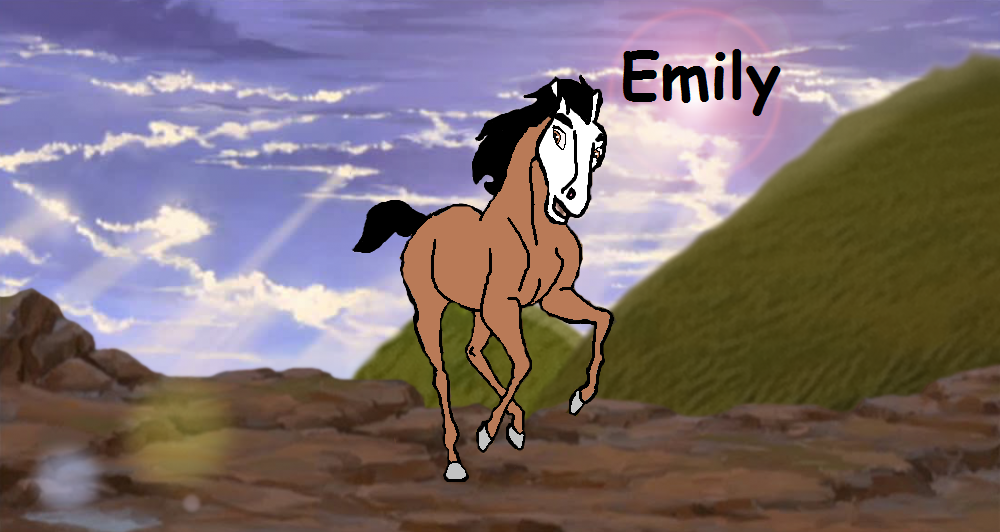 Emily running like the wind!