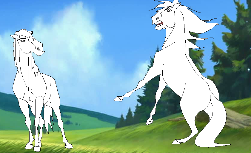 Fighting stallions lines