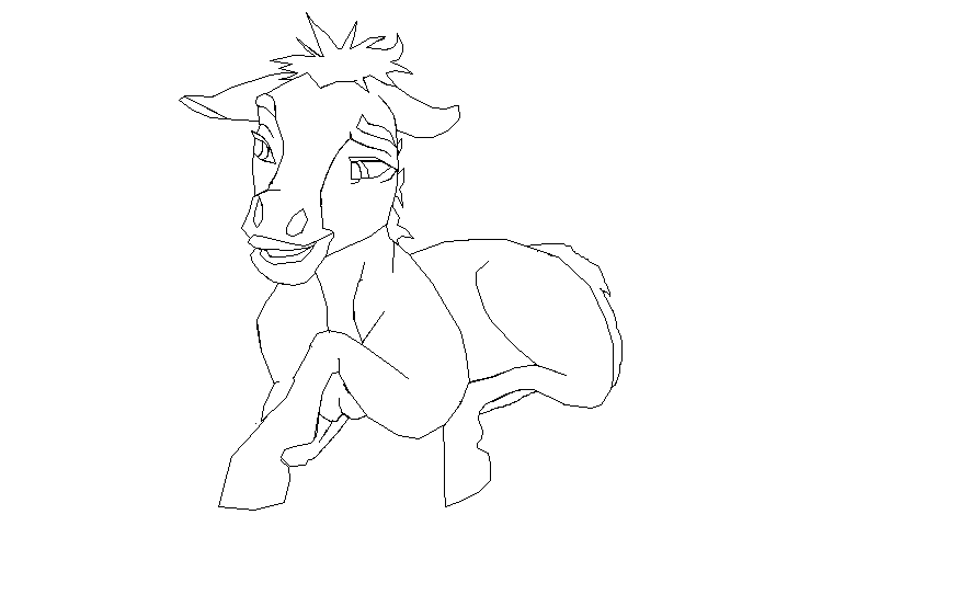 Blank Lineart Colt