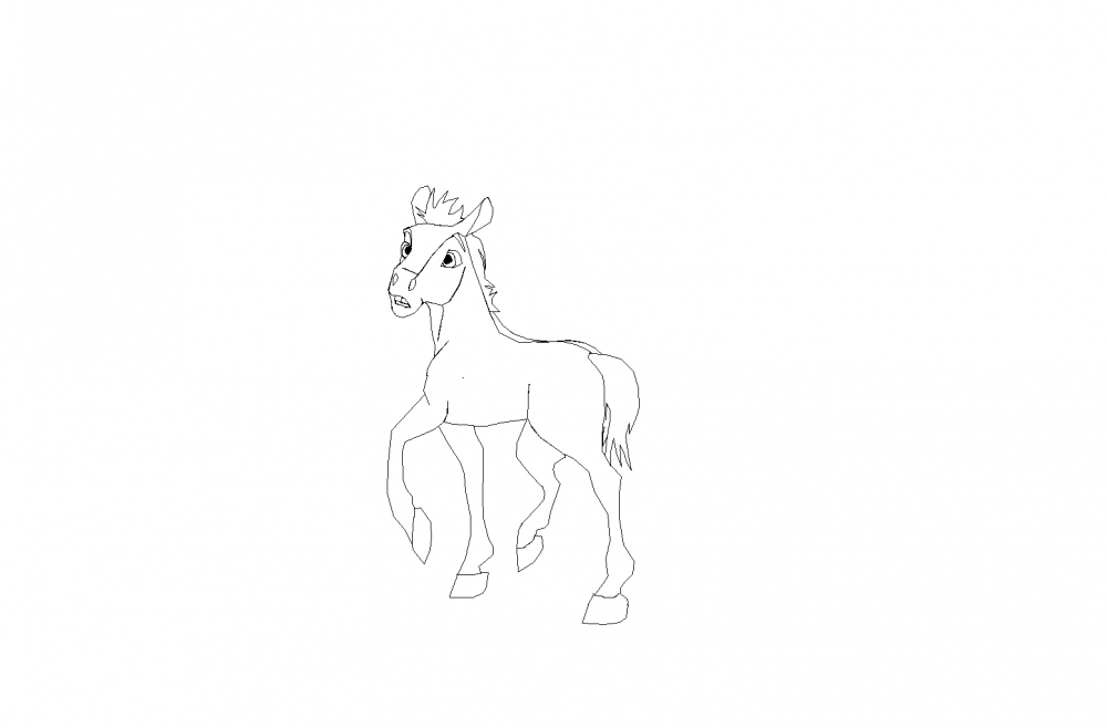 Blank lineart Colt