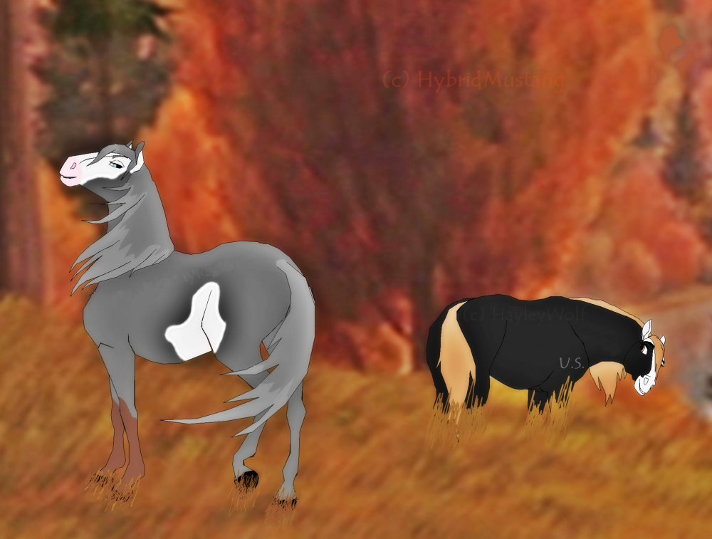 Two Girls in fall 