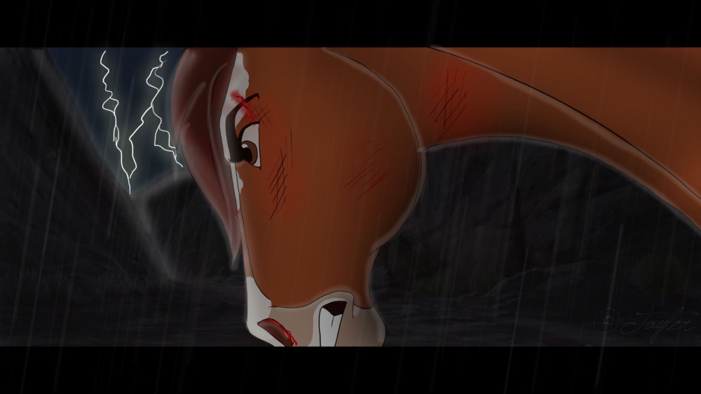 In the rain. Fabri.