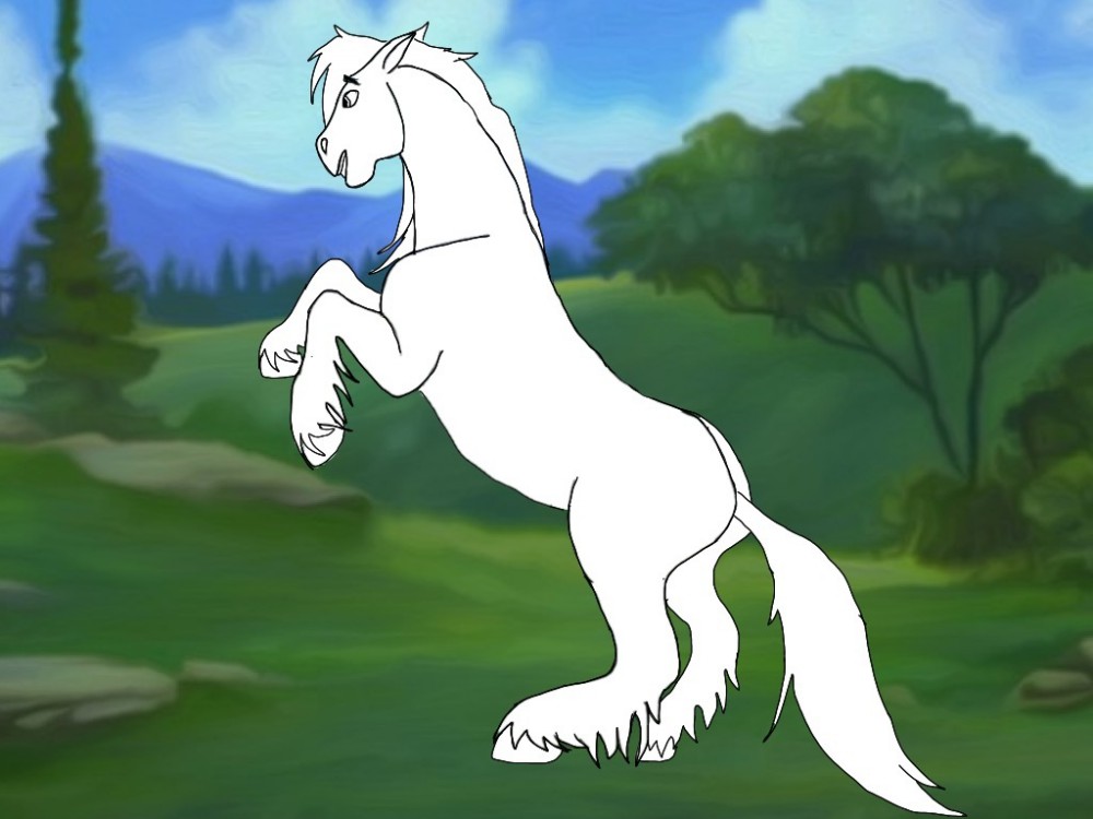 Work horse line art