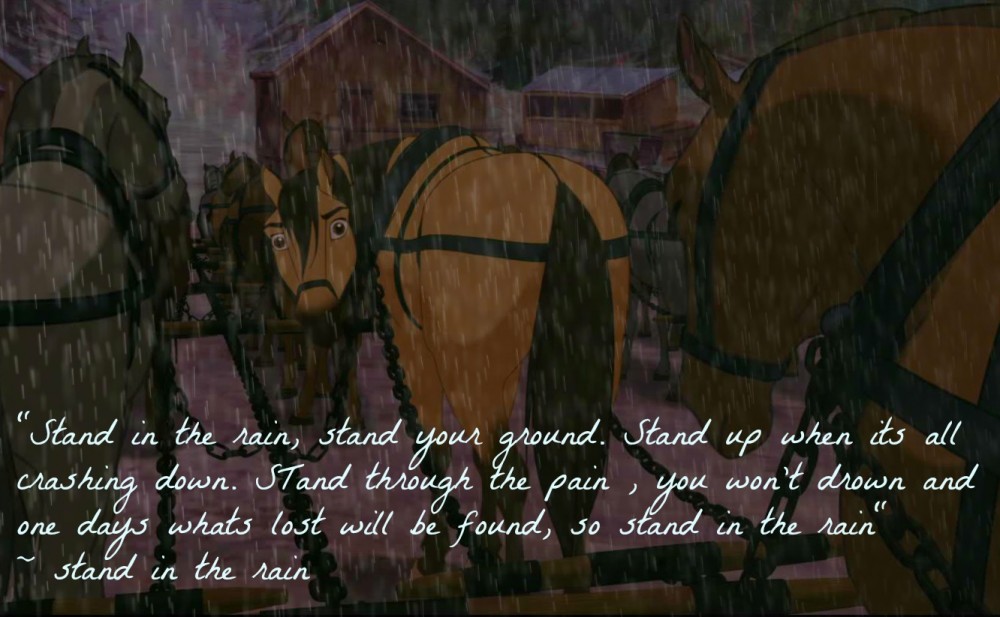 stand in the rain