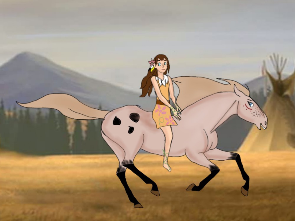 A horse riding