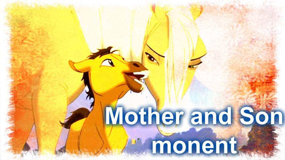 mother and son moment