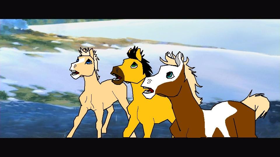 Esperanza,Spirit and Rain as foals