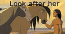look after her 