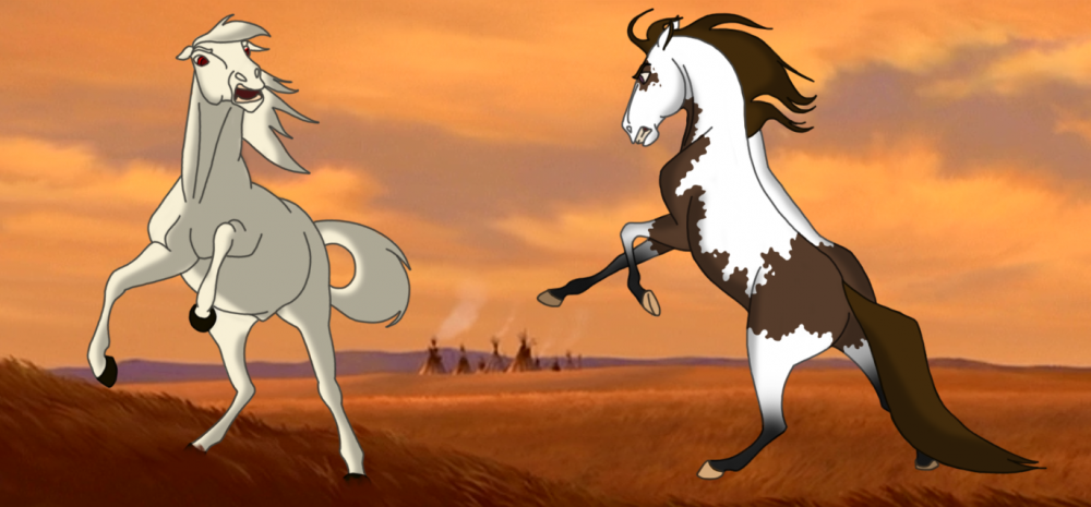 Big fight of Solomon and The Albino *art trade
