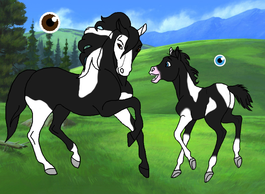 Mare and Foal design request 2 ~ Heartfox1000