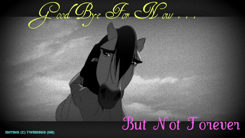 Good Bye For Now . . .  But Not Forever
