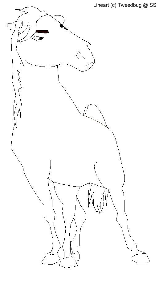Shocked stallion lineart