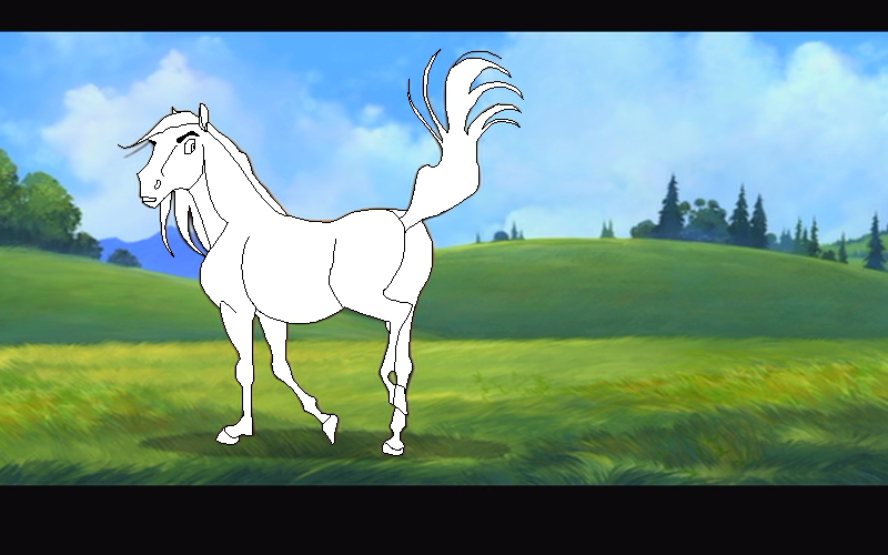 Annoyed stallion lineart