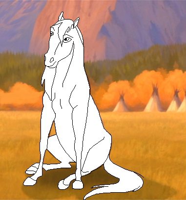 Sitting down Mare render