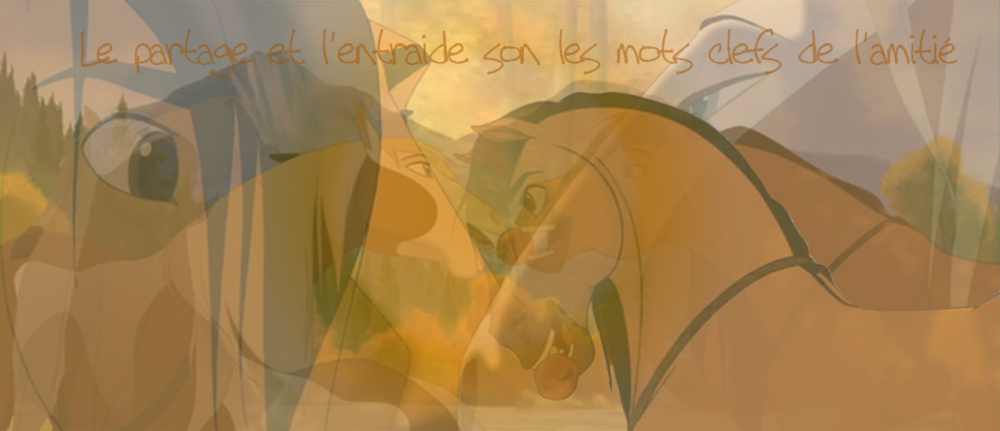 Le partage et l'entraide ...