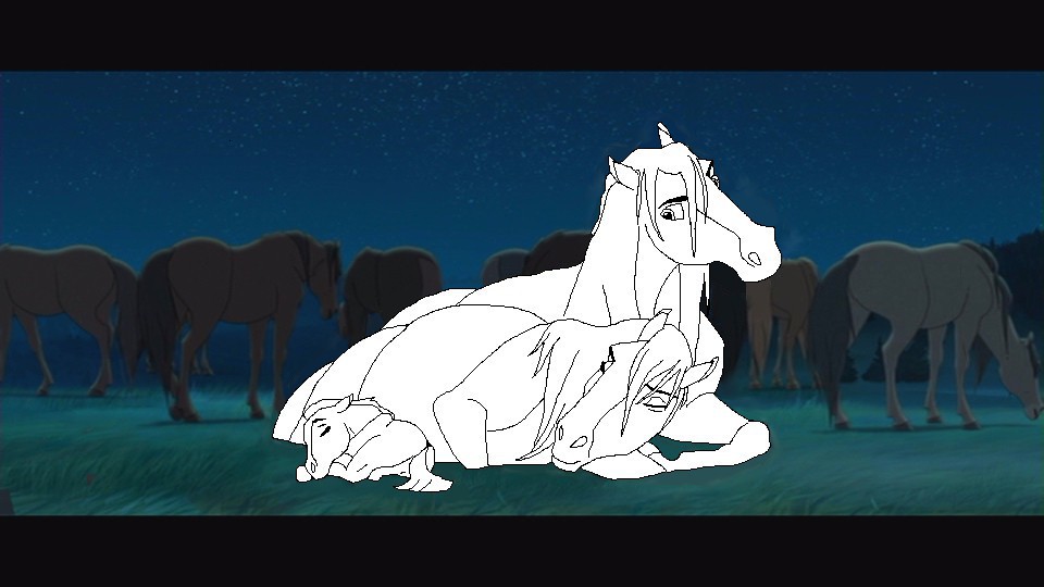 Family night Line art 