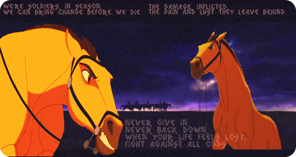 Never Give In, Never Back Down. 