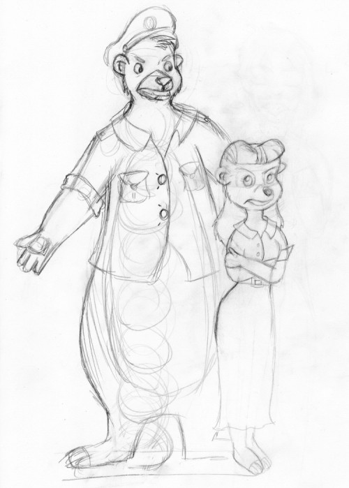 Baloo and Rebecca sketch