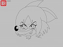 Lineart of Ora Kitsune