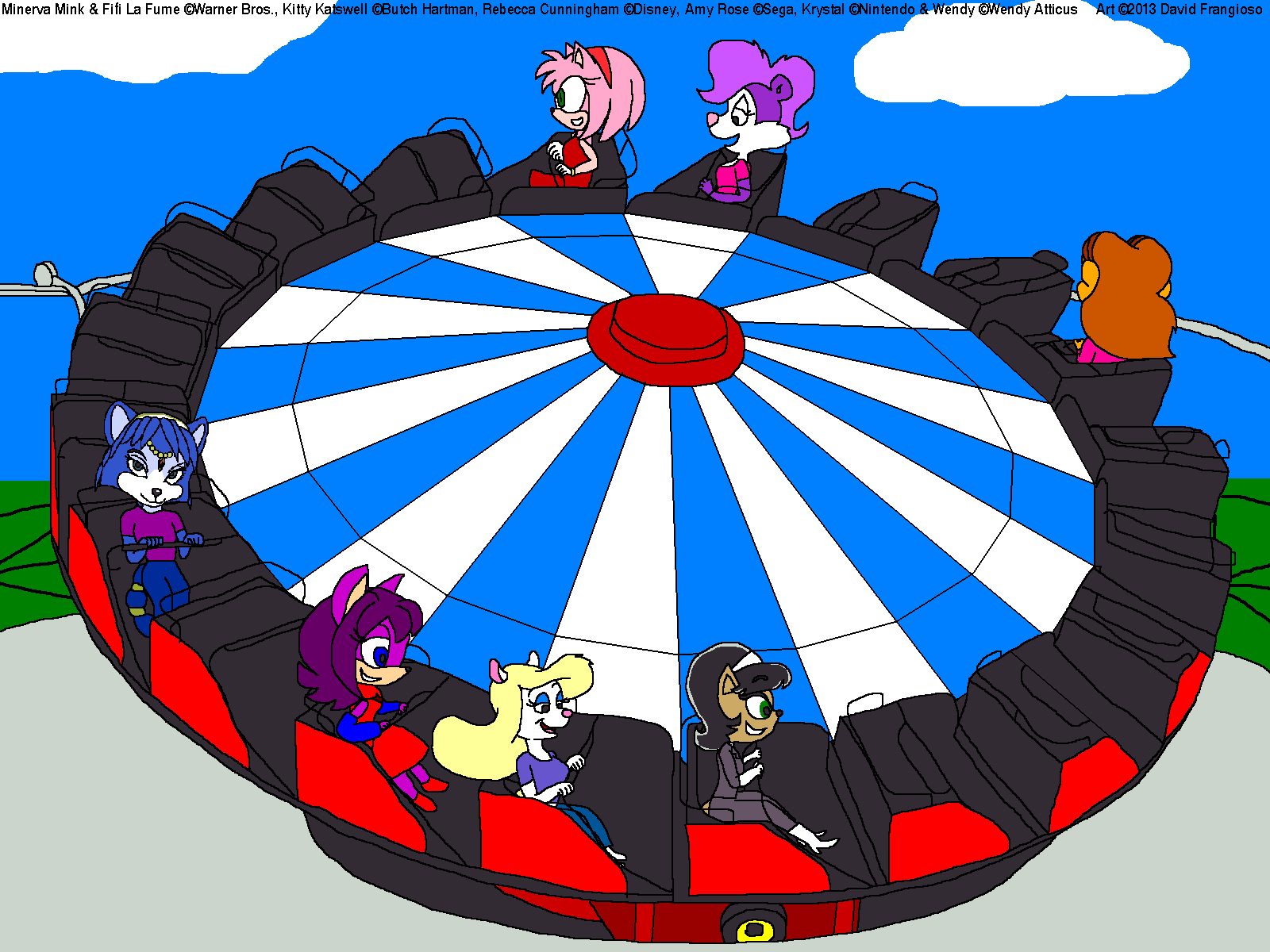 Minerva & Friends on the Trabant at the Carnival