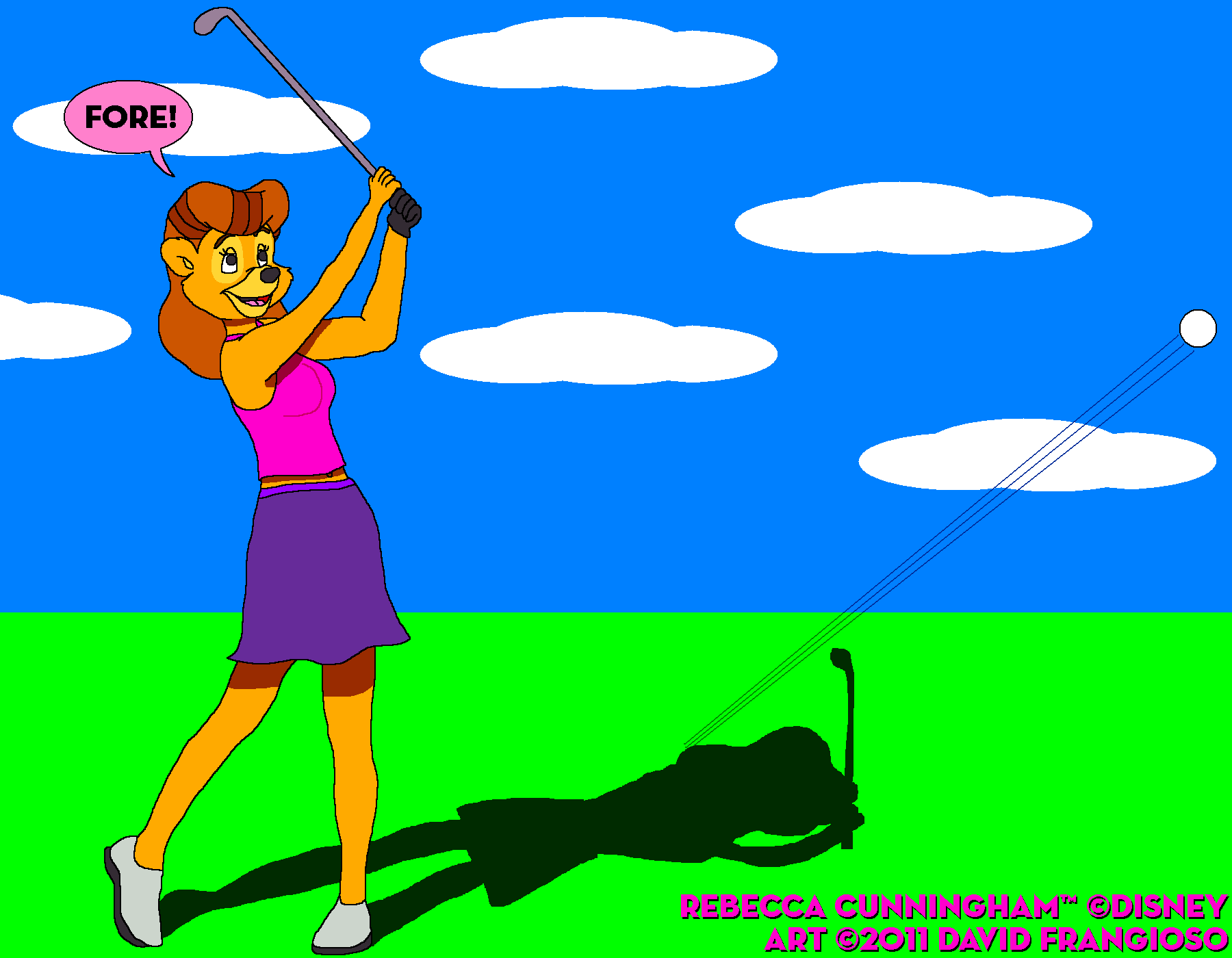 Golfer Rebecca