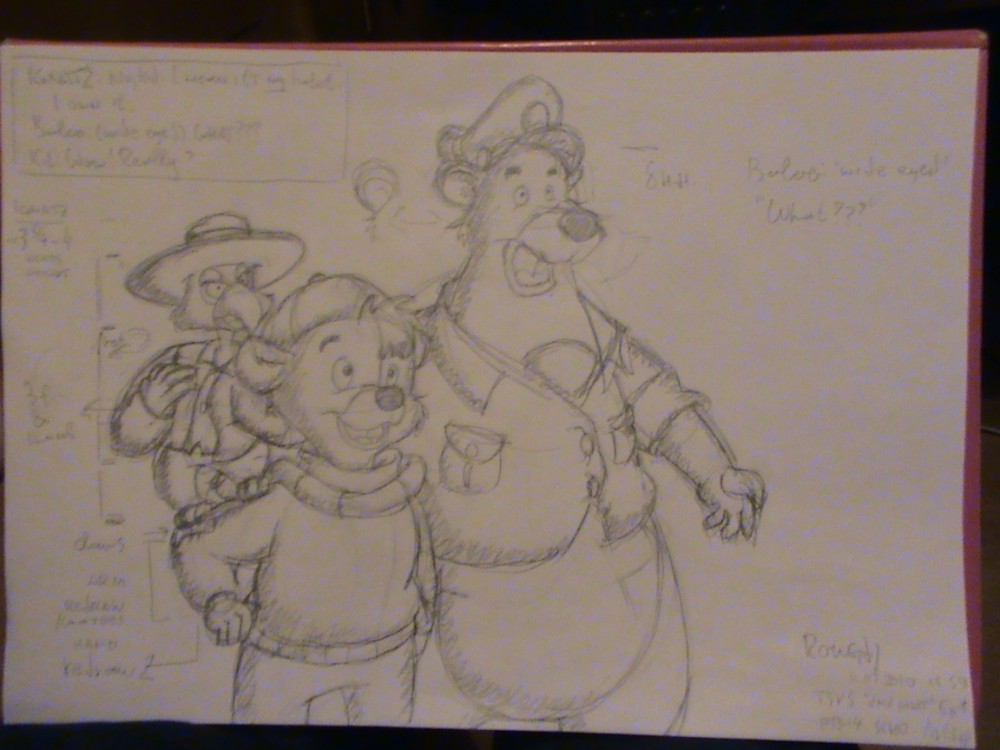 ArChip - Baloo, Kit and Ignatz sketch
