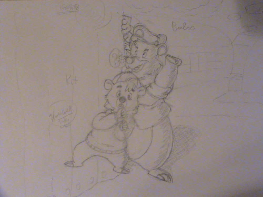 ArChip - Kit & Baloo spying sketch