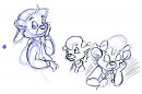 Opus - Molly and Kit doodles