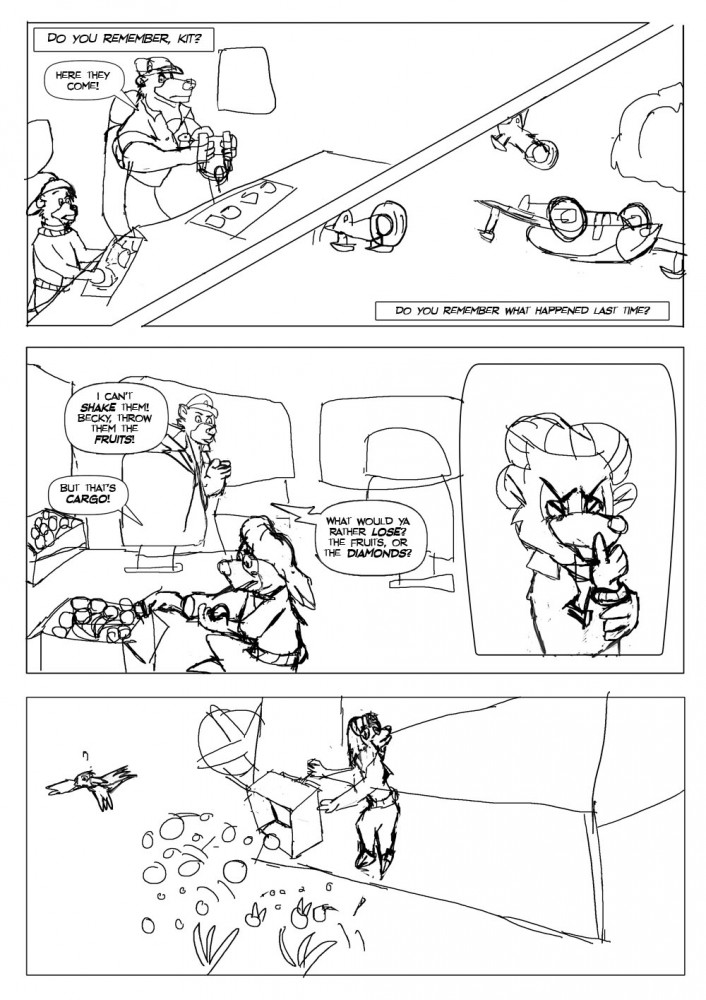 First page preliminary sketches